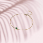 FANCIME Evil Eye Emerald 18K Yellow Gold Bracelet  Show