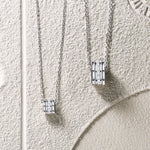 FANCIME "Our Commitment" Matching Ring Sterling Silver Necklaces Detail