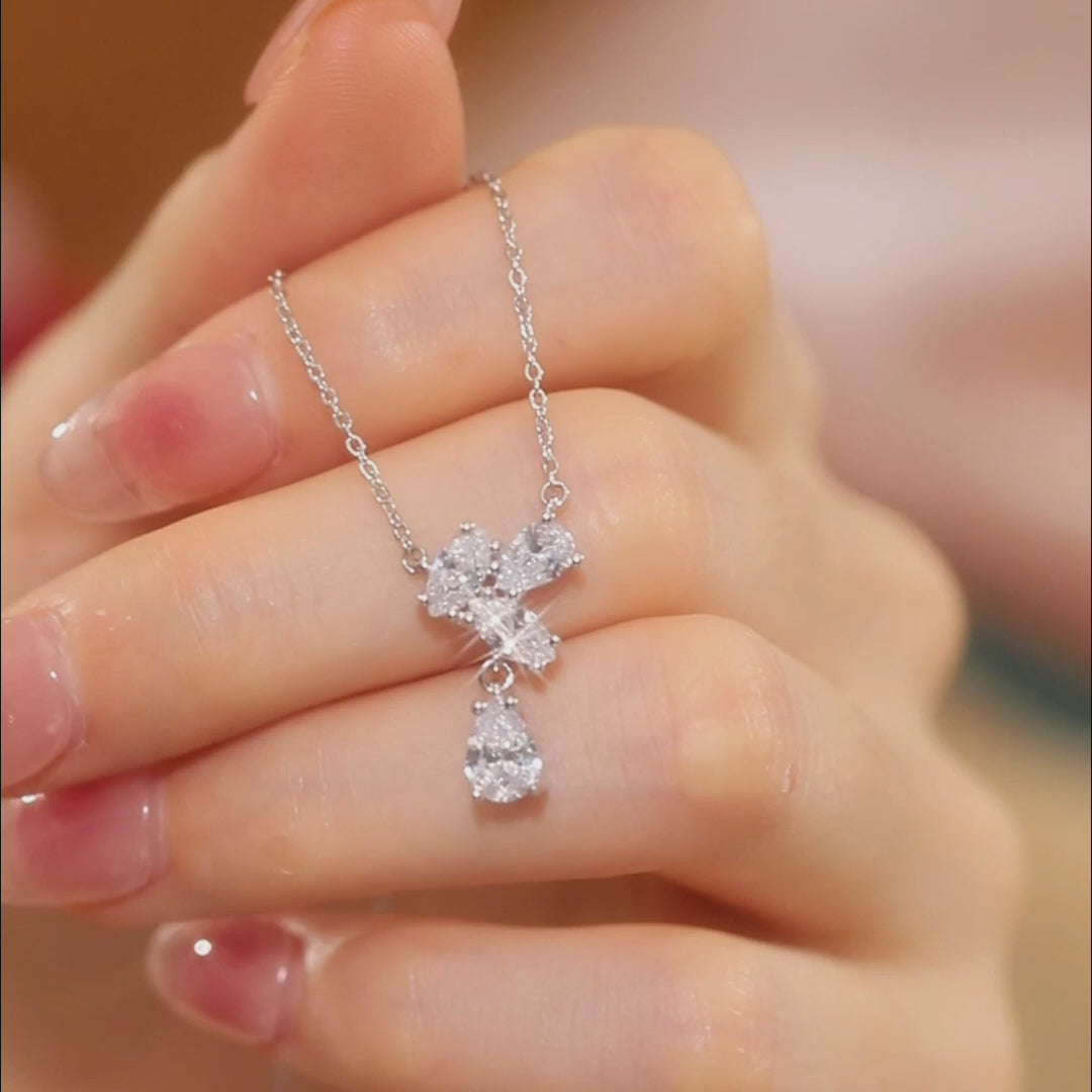 FANCIME ‘’Wisteria Flower Cluster” Flower Sterling Silver Necklace Video