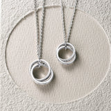 FANCIME "Roman Time" Promise Ring Sterling Silver Necklaces Side