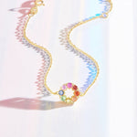 FANCIME "Rainbow Flower" colored sapphires 14k yellow gold Bracelet Show