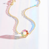 FANCIME "Rainbow Flower" colored sapphires 14k yellow gold Bracelet Show