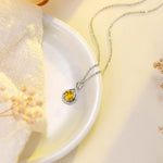 FANCIME "Birthstone" November Gemstone Sterling Silver Necklace Full