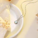 FANCIME "Birthstone" October Gemstone Sterling Silver Necklace Full