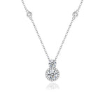 FANCIME "My Boo" Two Stones White CZ Sterling Silver Necklace Main