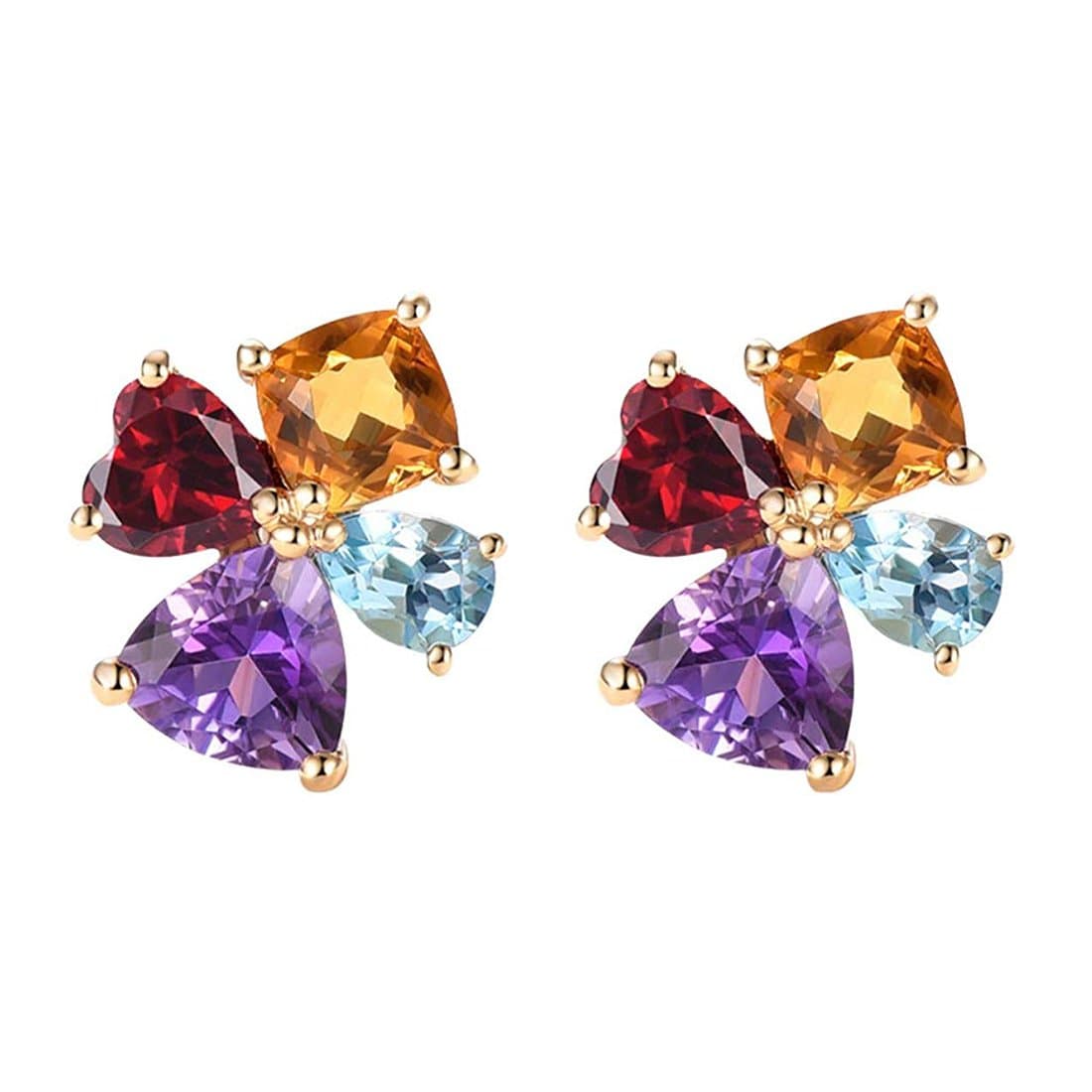 14k "Rainbow Flower" Studs - FANCI ME
