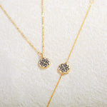 FANCIME Natural Abalone Pearl 14K Yellow Gold Necklace Back
