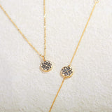 FANCIME Natural Abalone Pearl 14K Yellow Gold Necklace Back