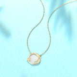 FANCIME "Magic Wish" Moon Star 14K Gold Necklace Full