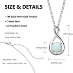 FANCIME "Birthstone" October Gemstone Sterling Silver Necklace Size