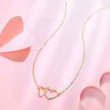 FANCIME Love Heart 14K Yellow Gold Necklace Full