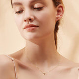Open diamond heart necklace gold for girlfriend