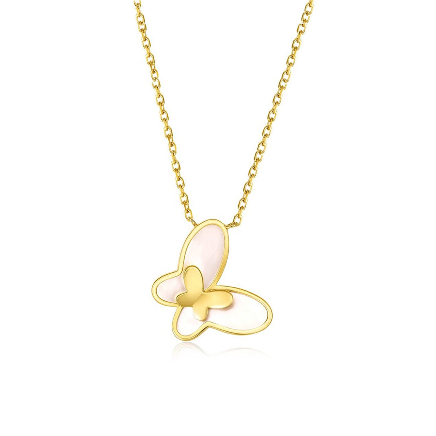 FANCIME "Fairy Pearl" Mother Of Pearl 14K Yellow Gold Necklace Main