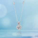 My Boo Two Stones Halo Necklace