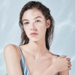 Fanci "Dreamy Wish" Opal Moon Star Disc 14K Gold Necklace Show2