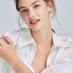 FANCIME "Golden Kiss" Butterfly 14K Yellow Gold Necklace Show