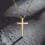Fanci "Committed Faith" Cross 14K Yellow Gold Necklace Main