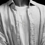 FANCIME Large Polishing Cross Sterling Silver Necklace Show