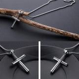 FANCIME Baseball Inspired Mens Cross Sterling Silver Necklace Back