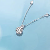 My Boo Two Stones Halo Necklace