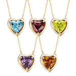 FANCIME Delicate Amethyst Heart February Birthstone 14K Gold Necklace Show