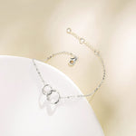 FANCIME Two Interlocking Infinity Eternity 14K Solid Gold Bracelet Show