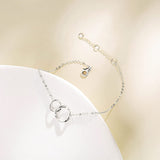 FANCIME Two Interlocking Infinity Eternity 14K Solid Gold Bracelet Show