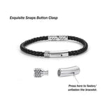 DESTINATION 925 Sterling Silver Real Leather Bracelet for Men