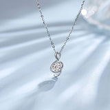 FANCIME Half Carat Music Note 14K Solid White Gold Necklace Detail