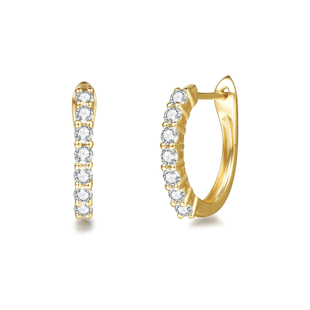 FANCIME Small Huggie 14K Yellow Gold Hoop Earrings Main
