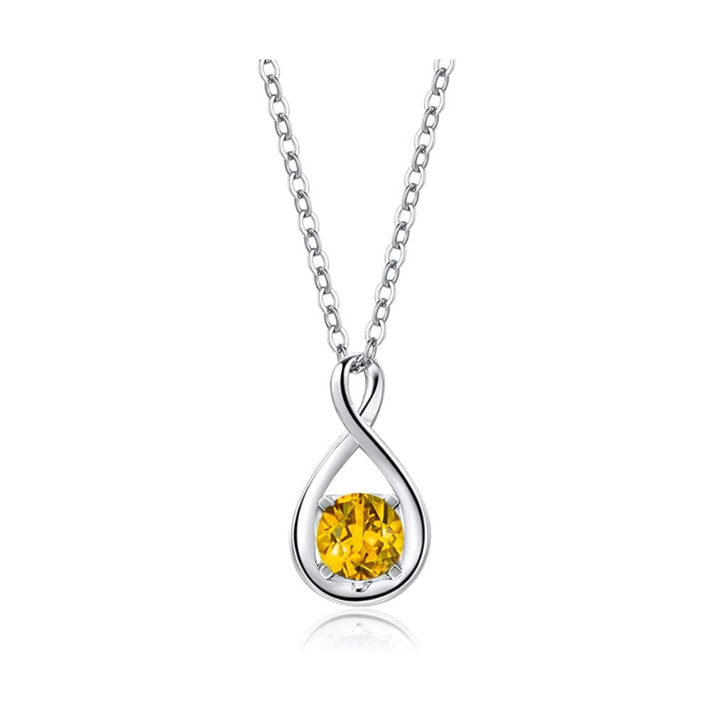 FANCIME "Birthstone" November Gemstone Sterling Silver Necklace Main