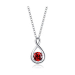 FANCIME "Birthstone" Garnet January GemstoneSterling Silver Necklace Main