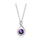 FANCIME Amethyst February Gemstone Sterling Silver Necklace Main