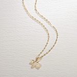 FANCIME "Valerie" Infinity Butterfly 18K Yellow Gold Necklace Full