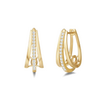 FANCIME U Shape Mini Cartilage 14K Yellow Gold Hoop Earrings Main