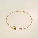 FANCIME "Be Bright" Dainty Bee 14K Yellow Gold Bracelet Show