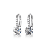 FANCIME 4 Prong Moissanite Dangle 925 Sterling Silver Earrings Main