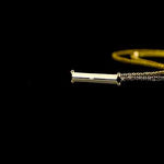 FANCIME "Simply Bar" Horizontal Gold Bar 14K Yellow Gold Necklace Video