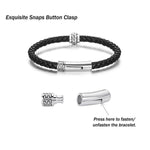 FANCIME PATH Mens Leather Sterling Silver Bracelet Show