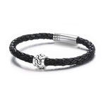 FANCIME PATH Mens Leather Sterling Silver Bracelet Show