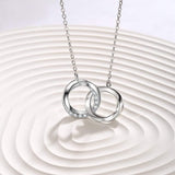 Fanci "Connected" Mobius Matching Ring Sterling Silver Necklace Main