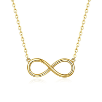 FANCIME "Ever Eternal" Shiny Infinity Symbol 14K Solid Gold Necklace Yellow Gold Main